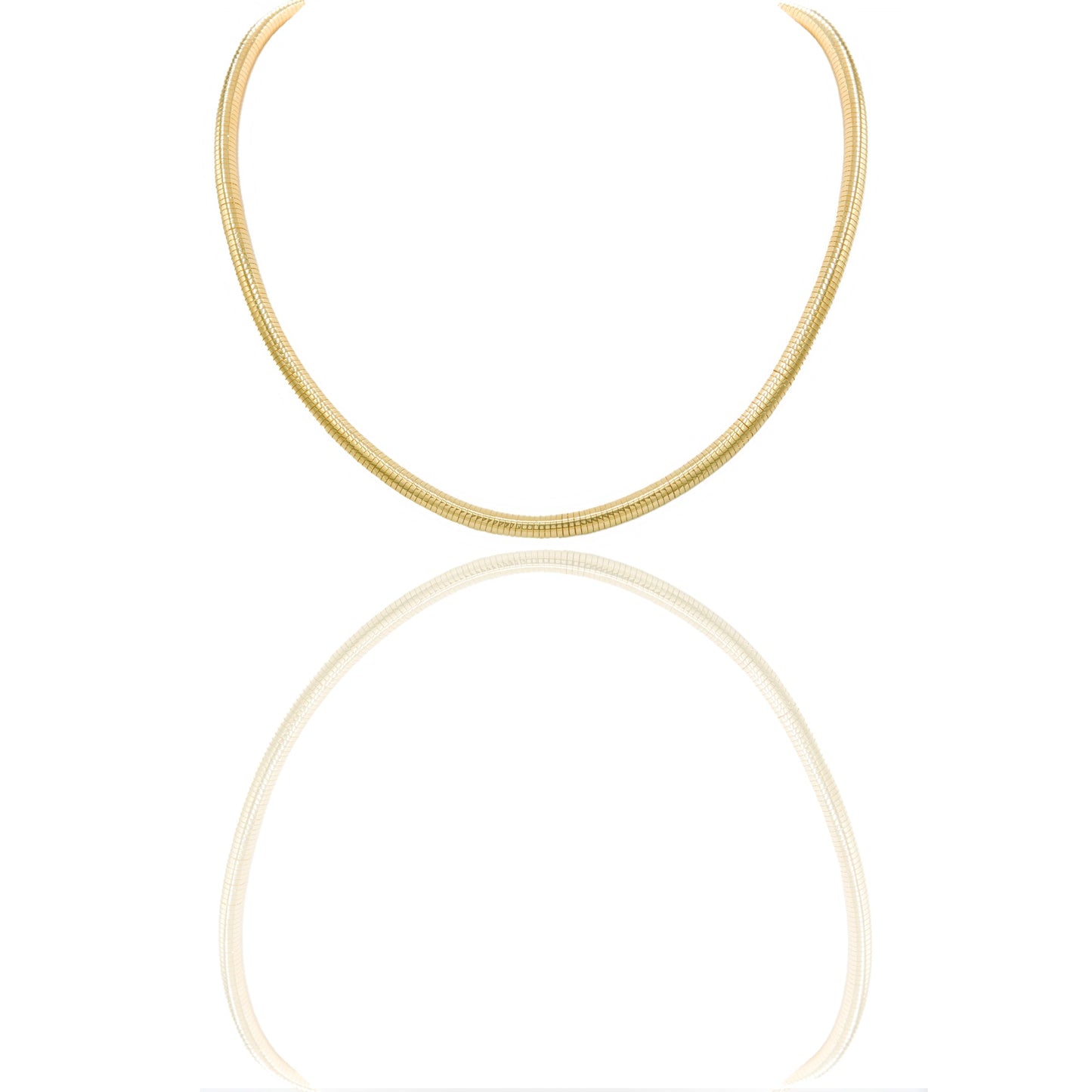 Collana Oro Giallo Oro 18 carati Tubo Gas Solo Oro Spessore mm. 4 Lunghezza cm. 40
