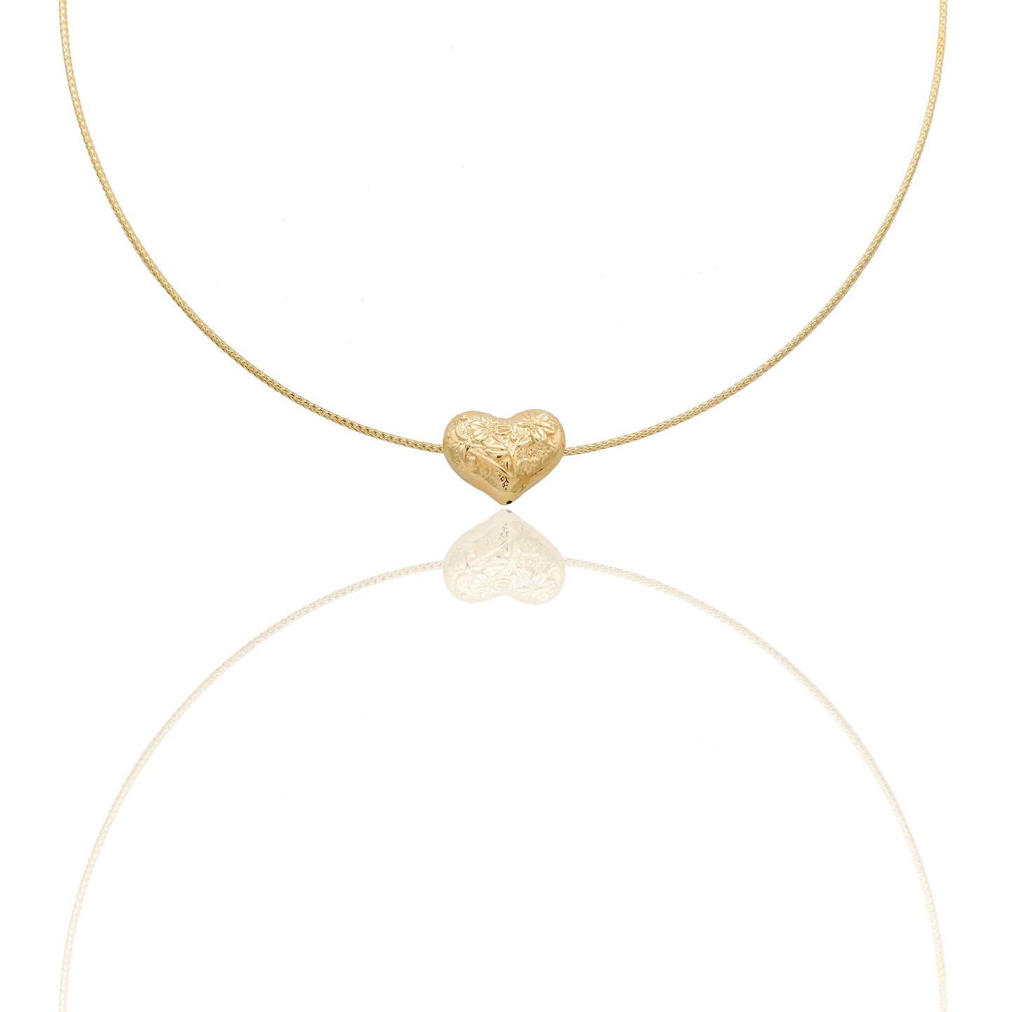 Collane Oro Giallo Elettroformato Solo Oro Lunghezza cuore cm. 1,5 Larghezza Cuore cm. 1,8 Spessore Cuore mm. 8