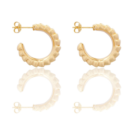 ORECCHINI DONNA SEMICERCHIO RIGATO ELETTROFORMATO