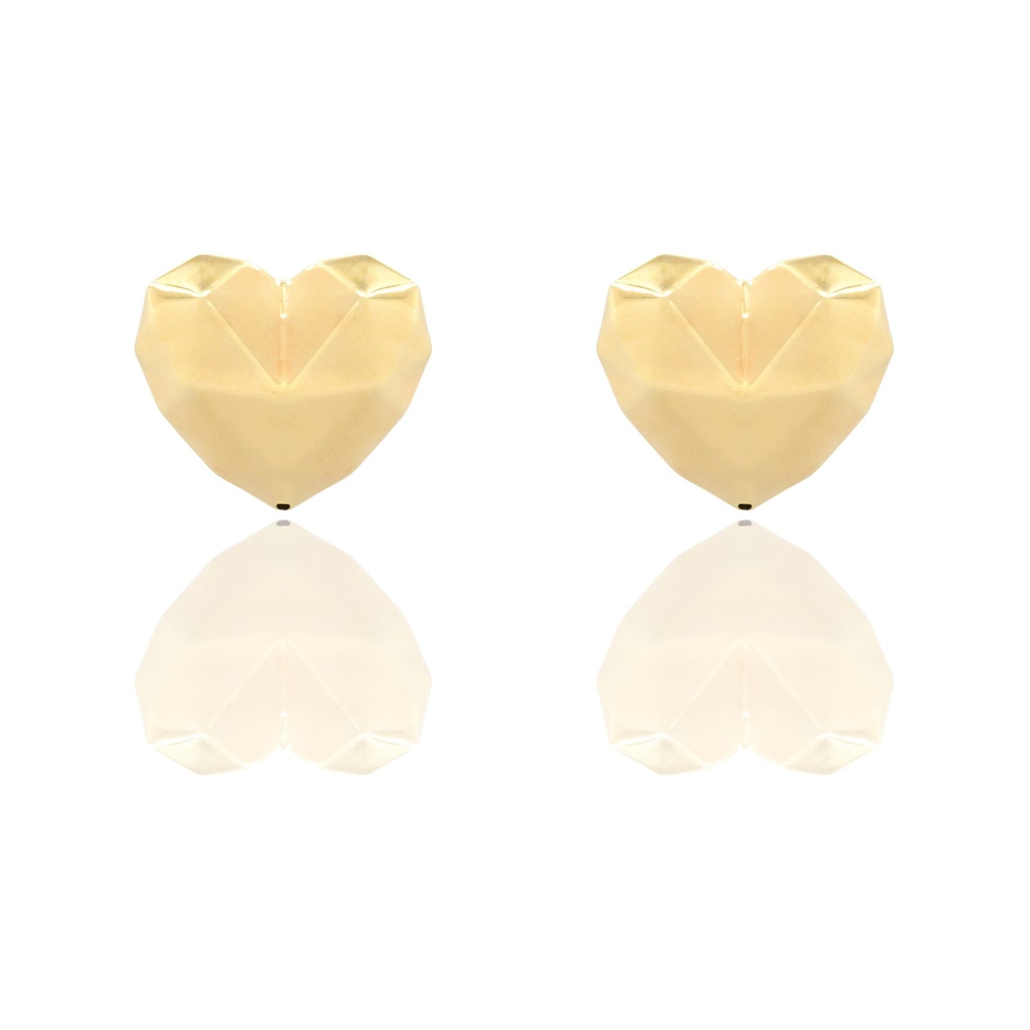 ORECCHINI DONNA CUORE SFACCETTATO ELETTROFORMATO