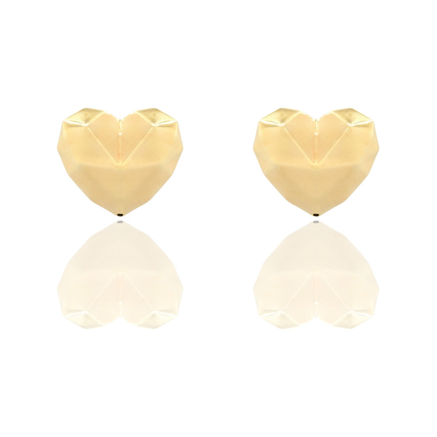 ORECCHINI DONNA CUORE SFACCETTATO ELETTROFORMATO