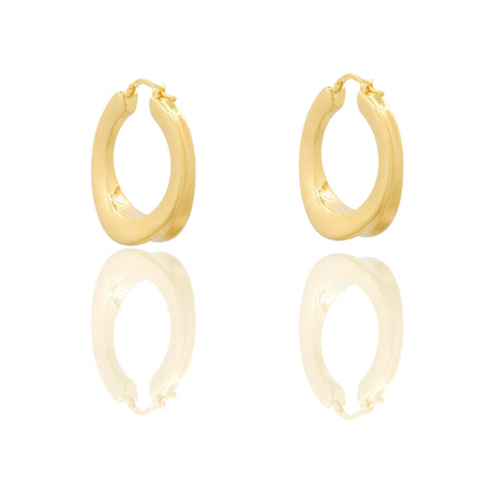 ORECCHINI DONNA CERCHIO ONDA LARGA ELETTROFORMATO