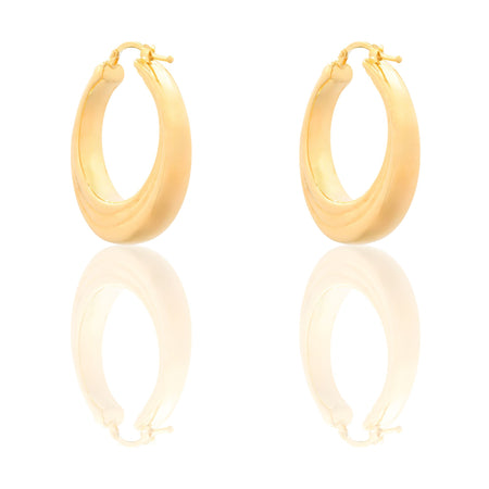 ORECCHINI DONNA OVALE RIGATO ASIMMETRICO