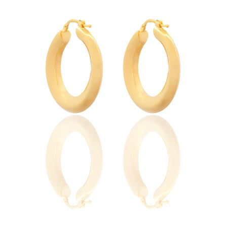 ORECCHINI DONNA CERCHIO CANNA PIRAMIDALE ELETTROFORMATO