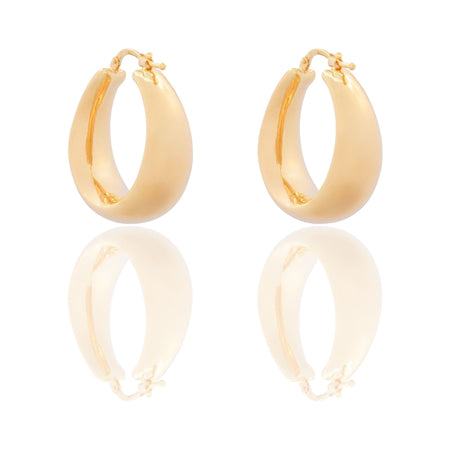 ORECCHINI DONNA CERCHIO BOMBATO ELETTROFORMATO