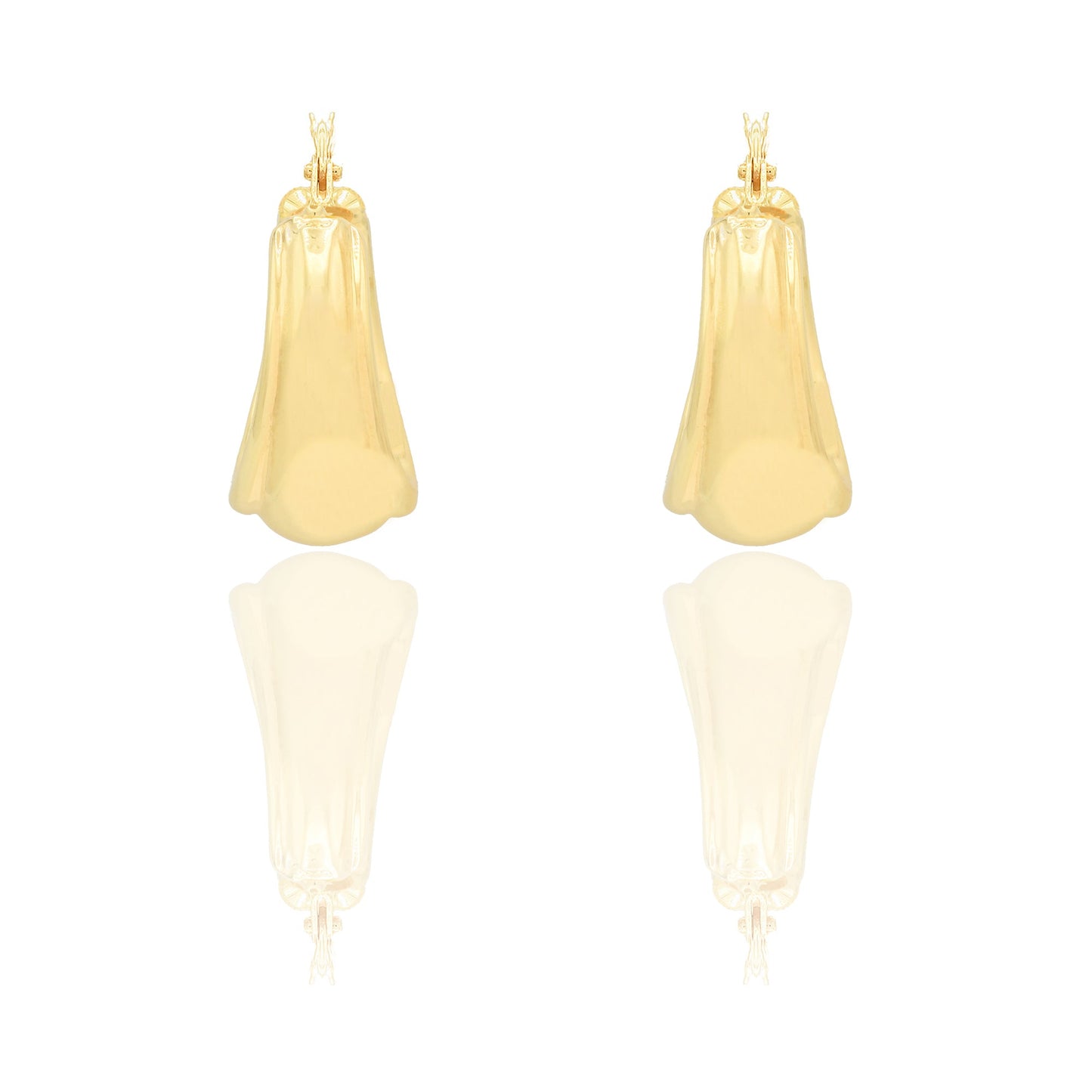 Orecchini Oro Giallo Elettroformato Solo Oro spessore mm. 5 diametro cm. 2