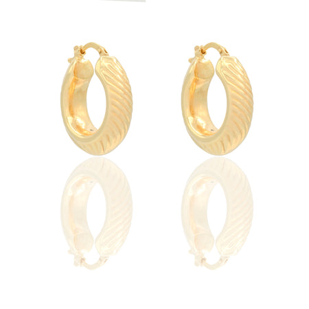 ORECCHINI CERCHI ELETTROFORMATI RIGATI