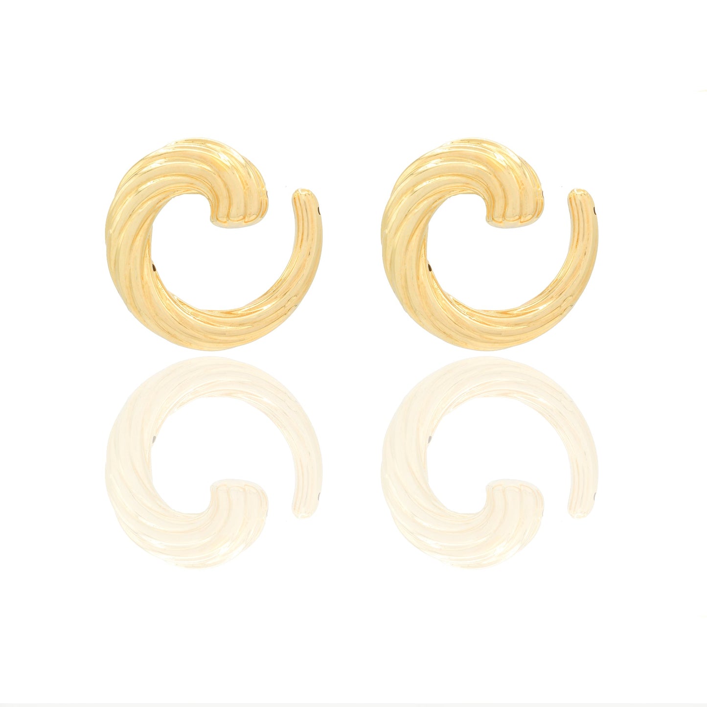 Orecchini Oro Giallo Elettroformato Solo Oro Lunghezza cm. 2