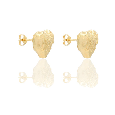 ORECCHINI CUORI ELETTROFORMATI CON FIORI