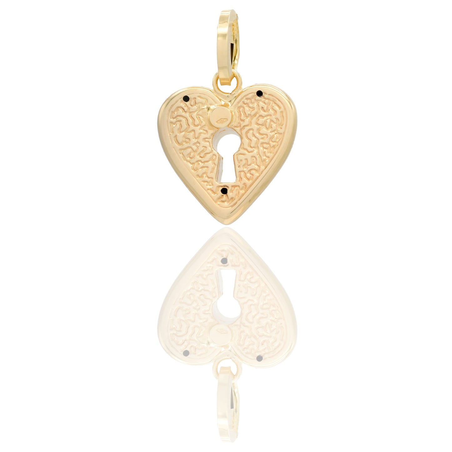 CIONDOLO DONNA DONNA CUORE ELETTROFORMATO CON FESSURA CHIAVE