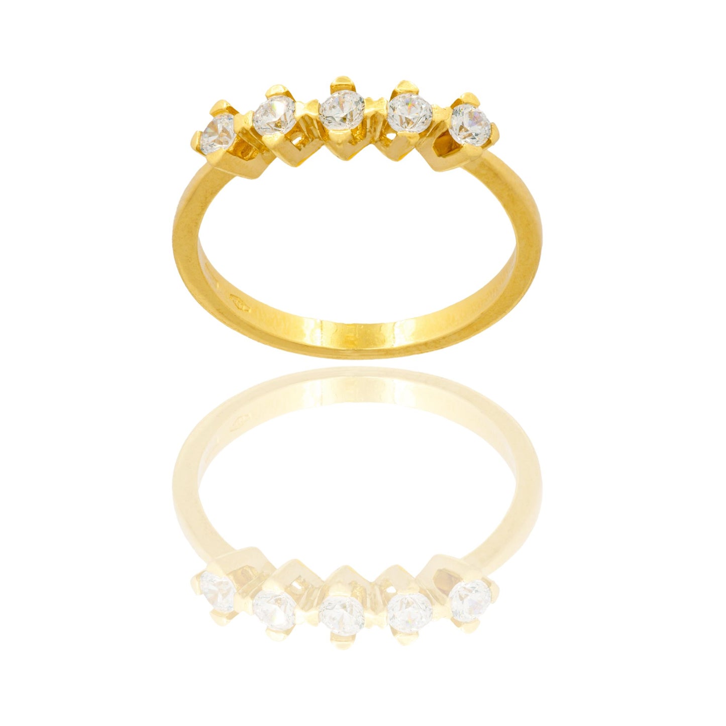 ANELLO DONNA VERETTA 5 PIETRE A ROMBO