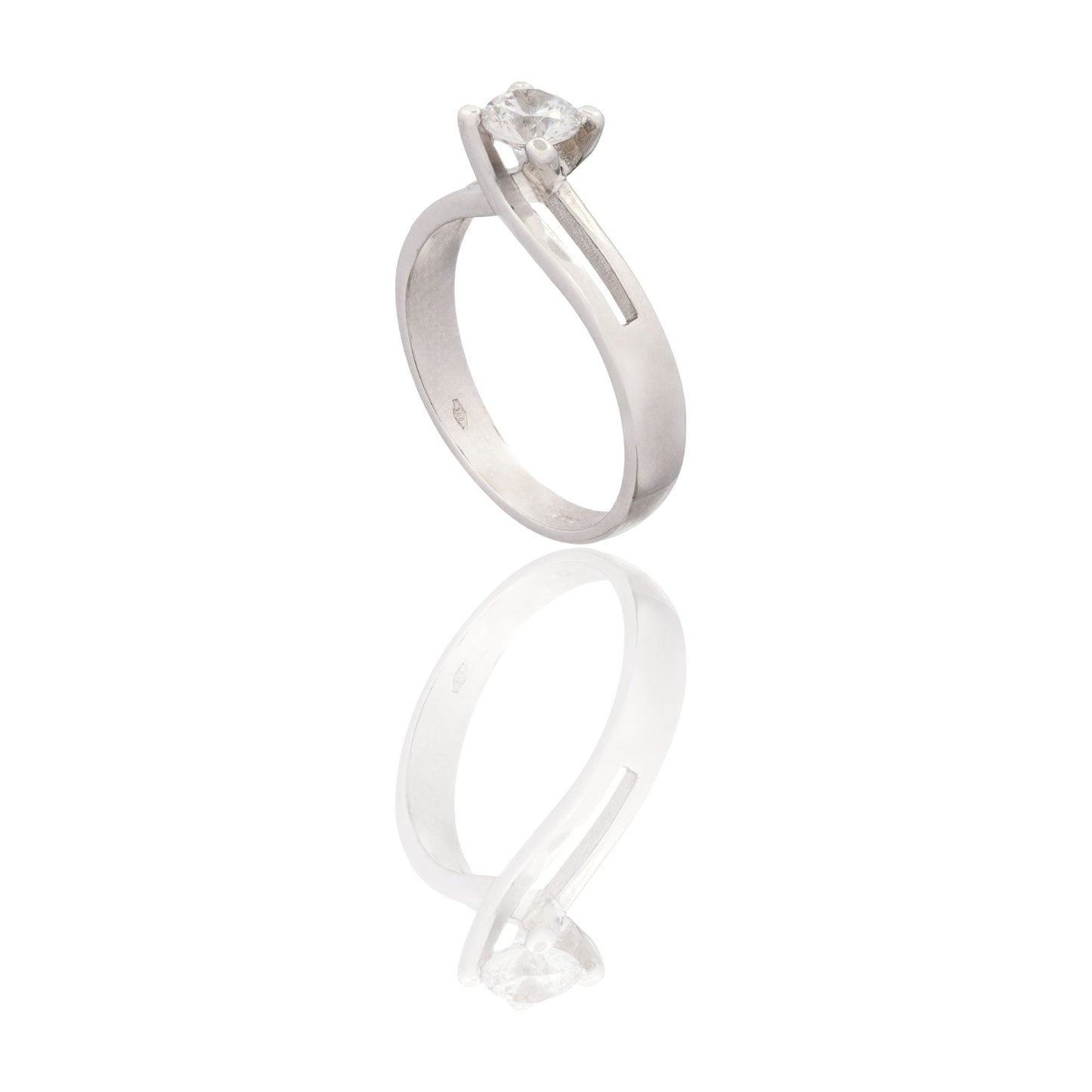 ANELLO DONNA SOLITARIO GAMBO FORATO