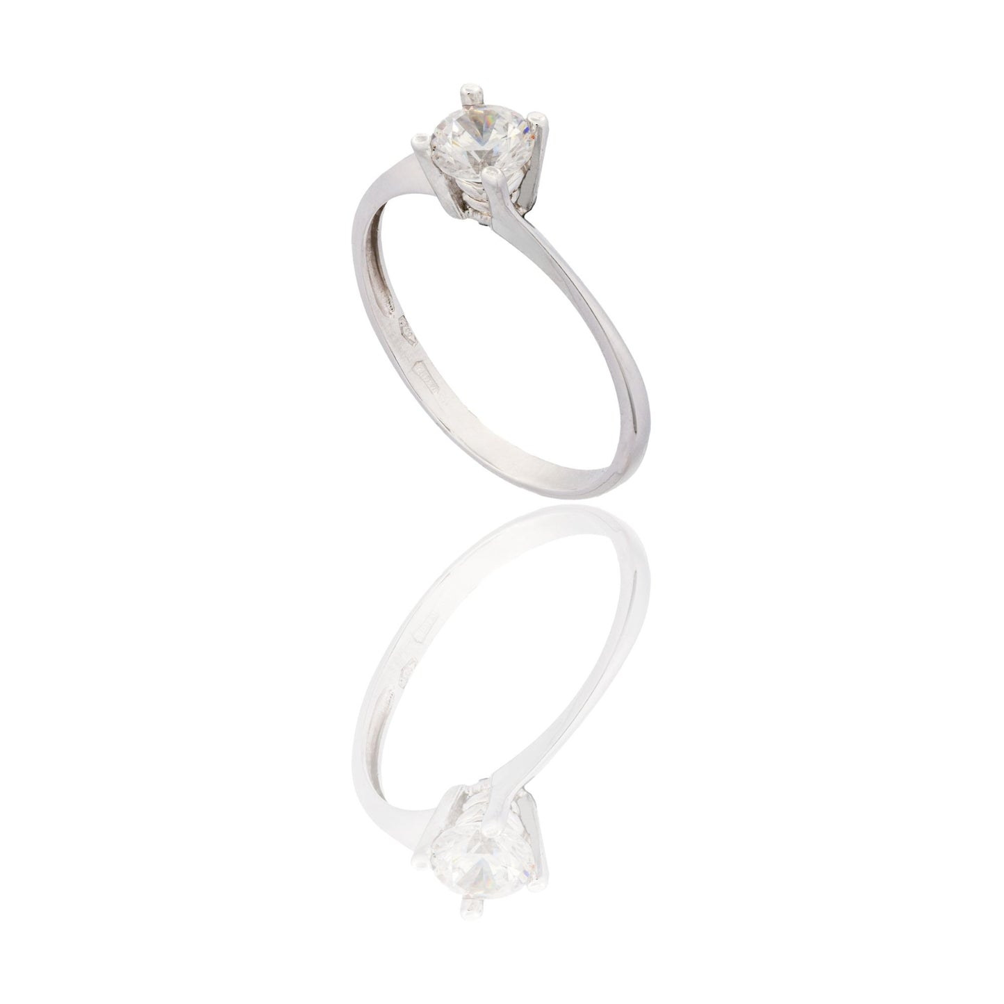 ANELLO DONNA SOLITARIO 4 GRIFFE MODELLO VALENTINO