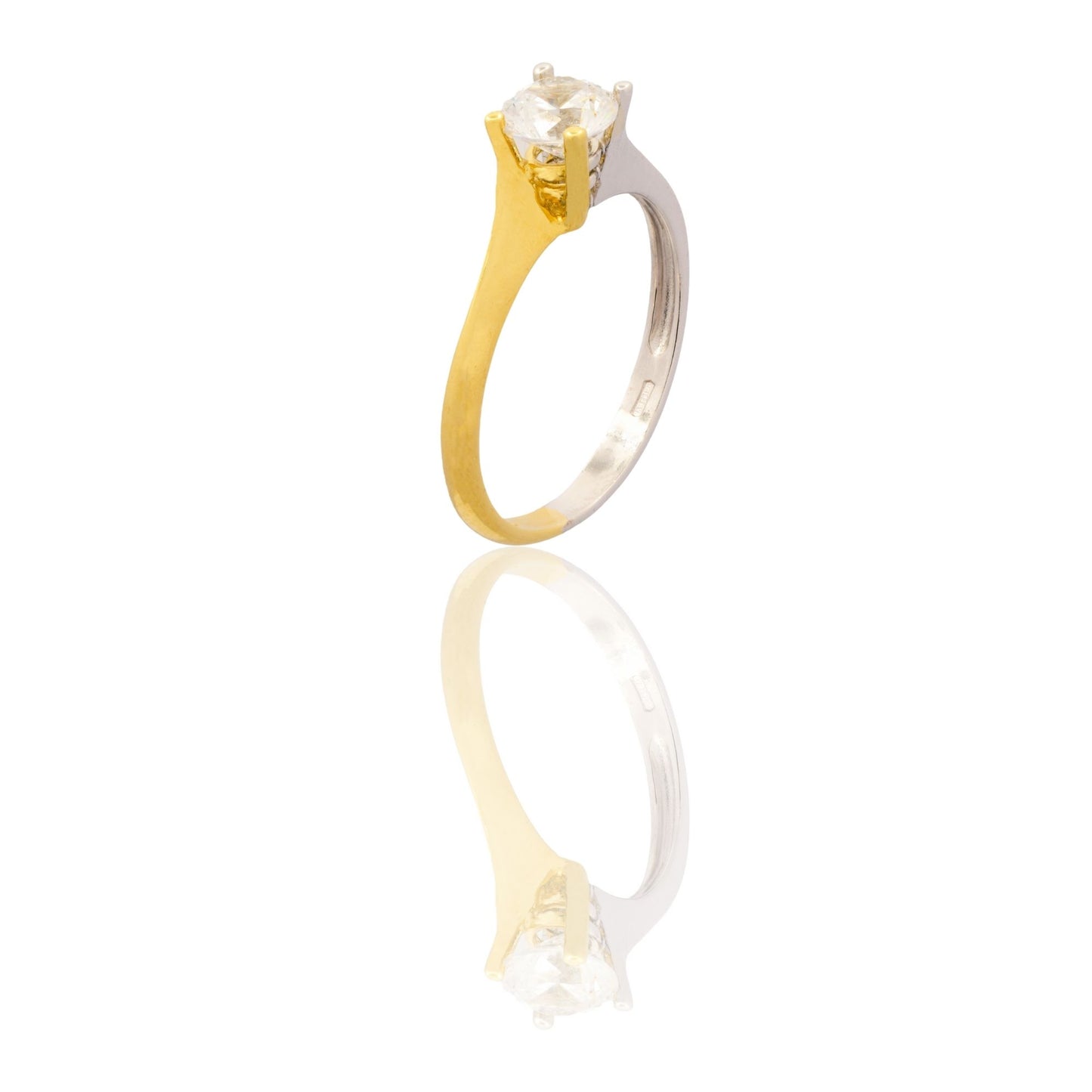 ANELLO DONNA SOLITARIO 4 GRIFFE MODELLO VALENTINO