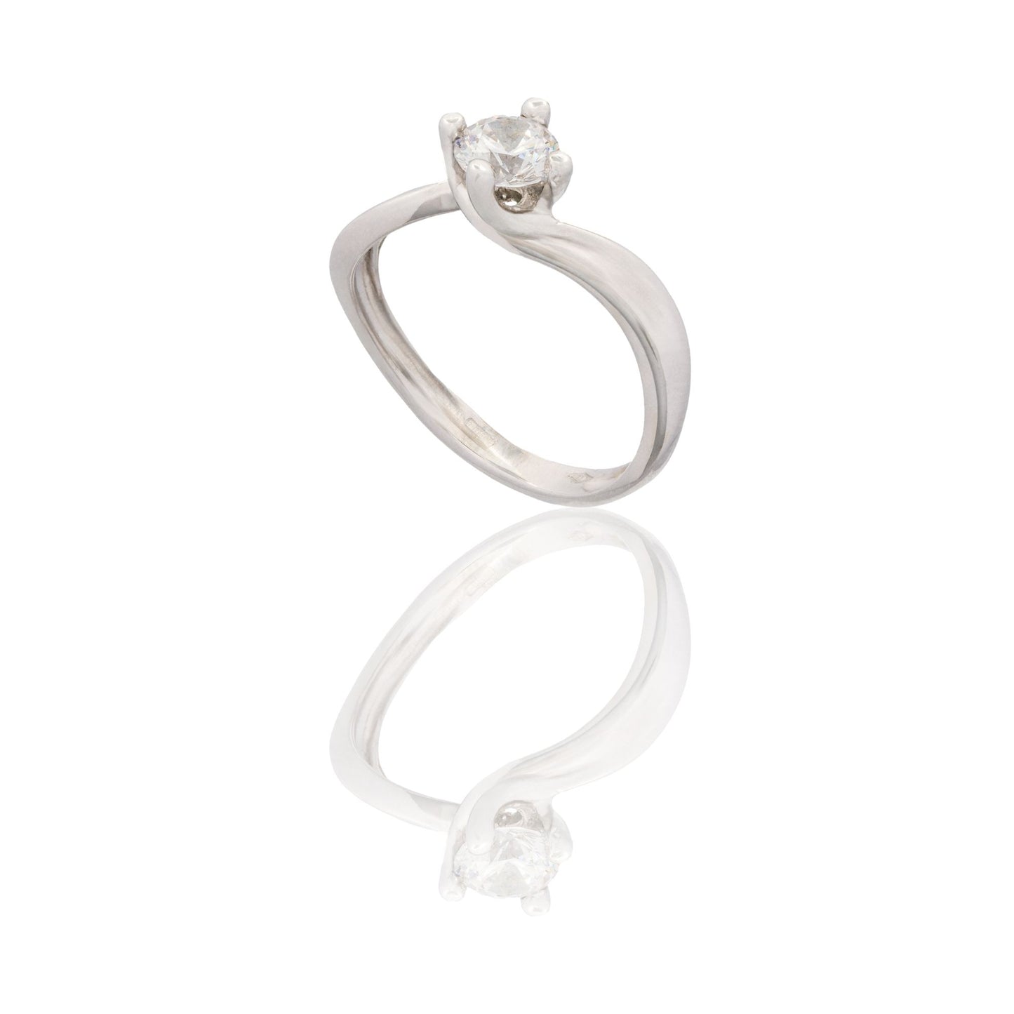 ANELLO DONNA SOLITARIO 4 GRIFFE MODELLO VALENTINO