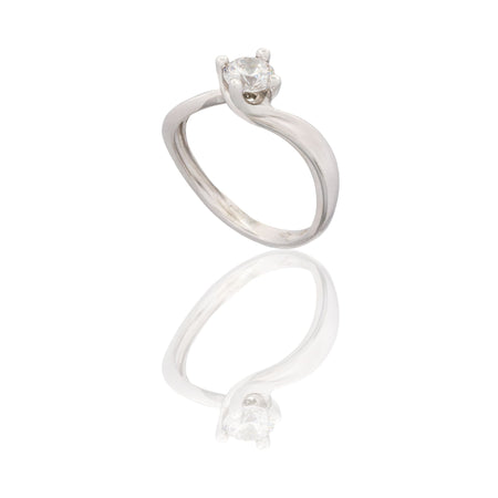 ANELLO DONNA SOLITARIO 4 GRIFFE MODELLO VALENTINO