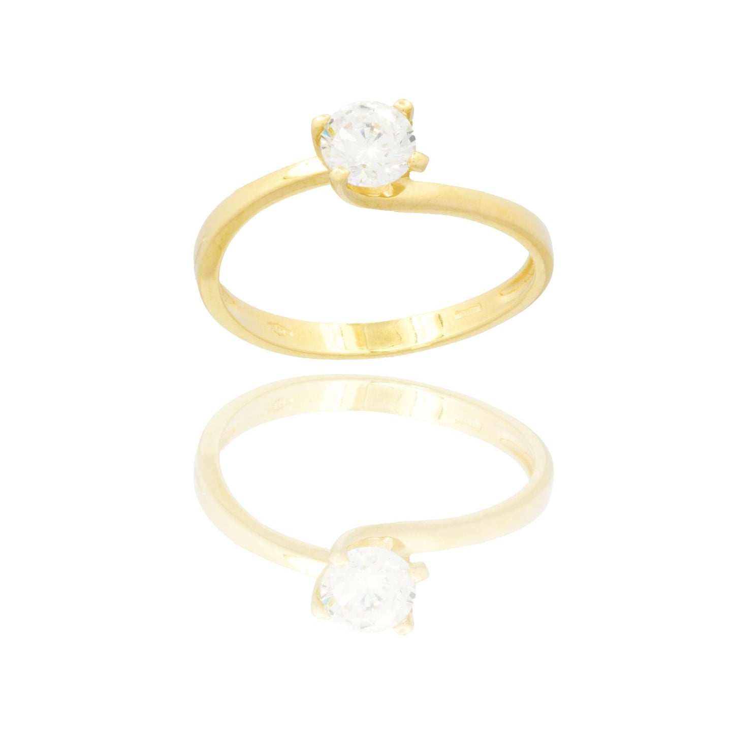 ANELLO DONNA SOLITARIO 4 GRIFFE MODELLO VALENTINO