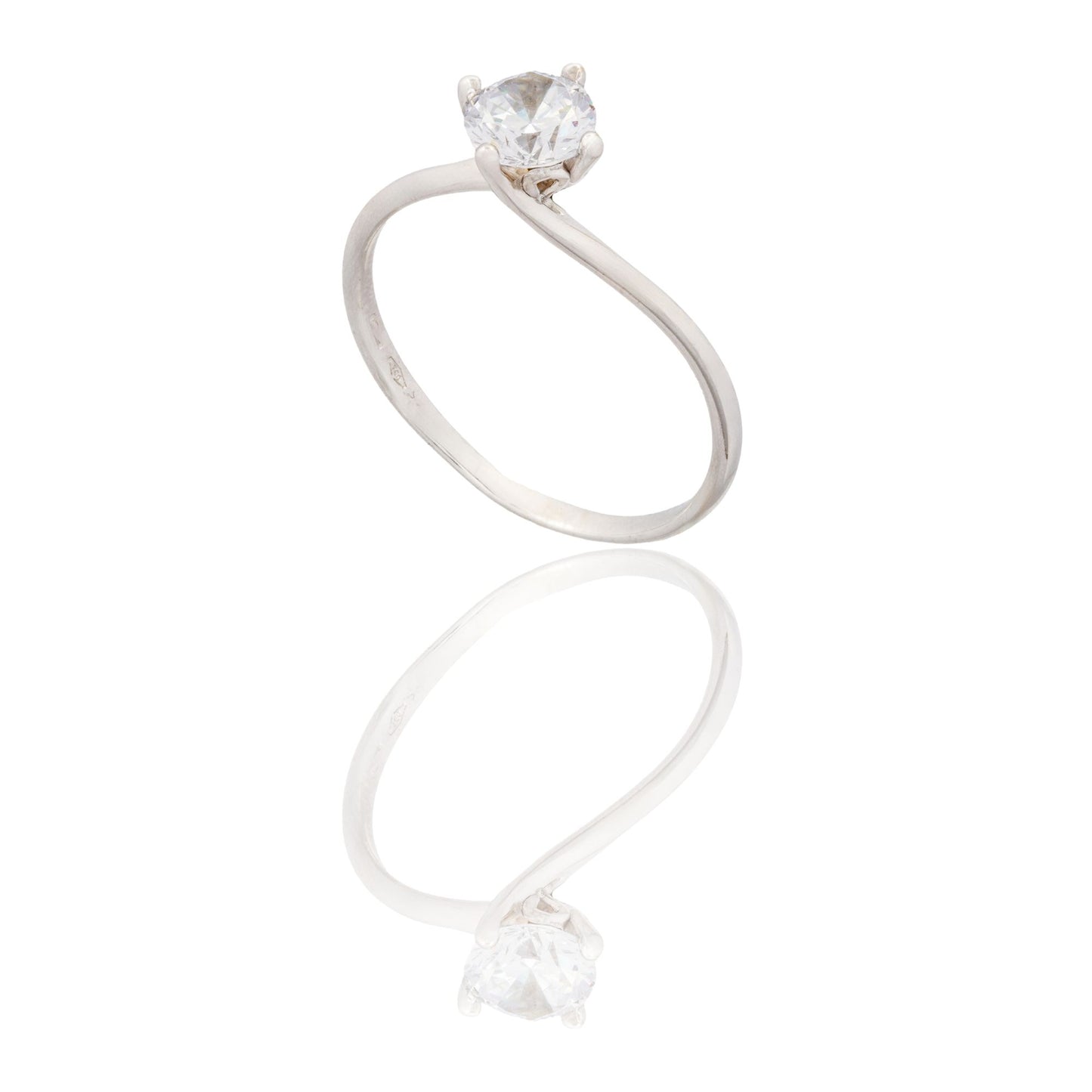 ANELLO DONNA SOLITARIO 4 GRIFFE MODELLO VALENTINO