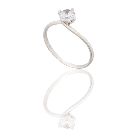 ANELLO DONNA SOLITARIO 4 GRIFFE MODELLO VALENTINO