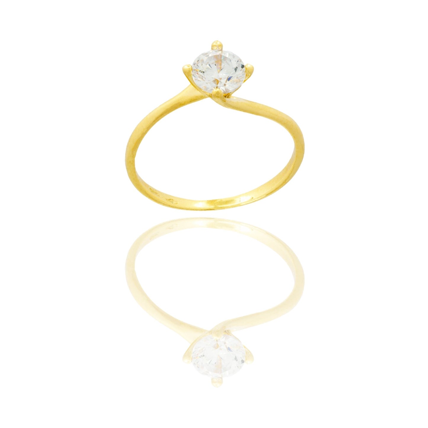 ANELLO DONNA SOLITARIO 4 GRIFFE MODELLO VALENTINO