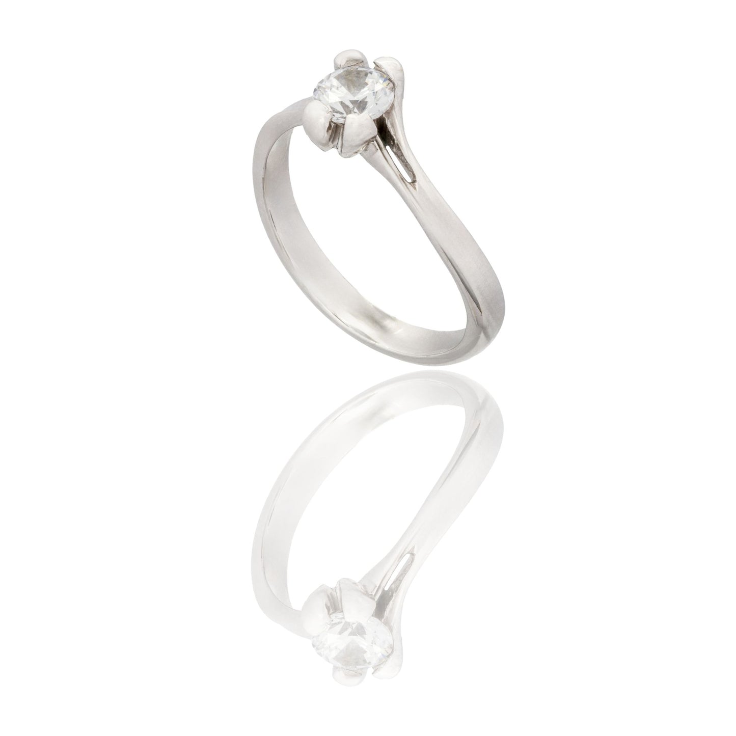 ANELLO DONNA SOLITARIO 4 GRIFFE