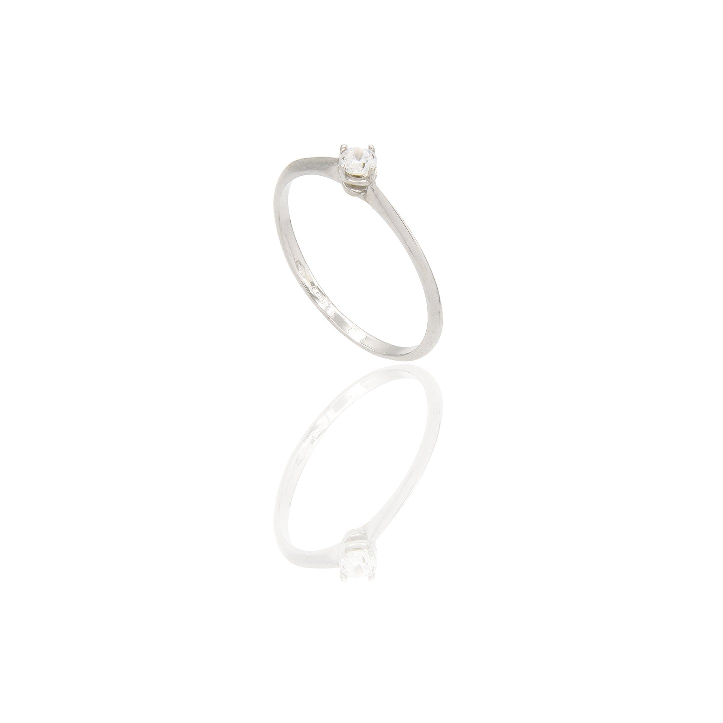 ANELLO DONNA SOLITARIO 4 GRIFFE