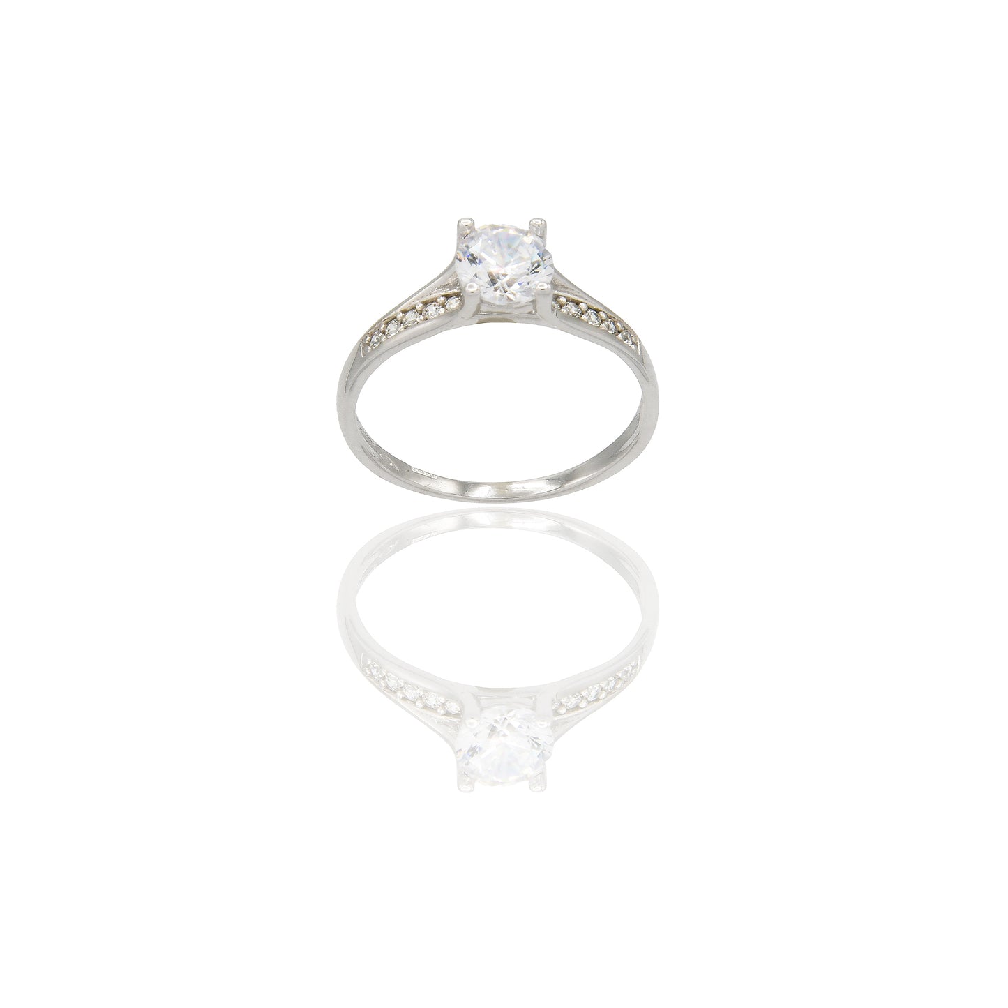 ANELLO DONNA SOLITARIO 4 GRIFFE VALENTINO GAMBO PAVE'