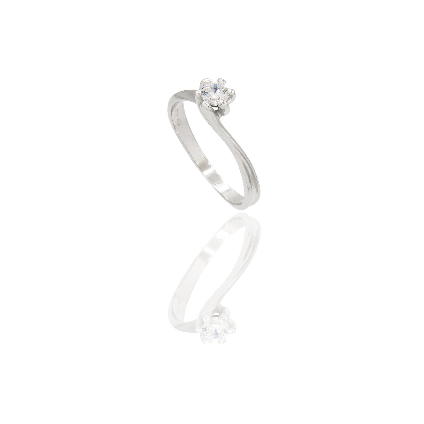ANELLO DONNA SOLITARIO 6 GRIFFE