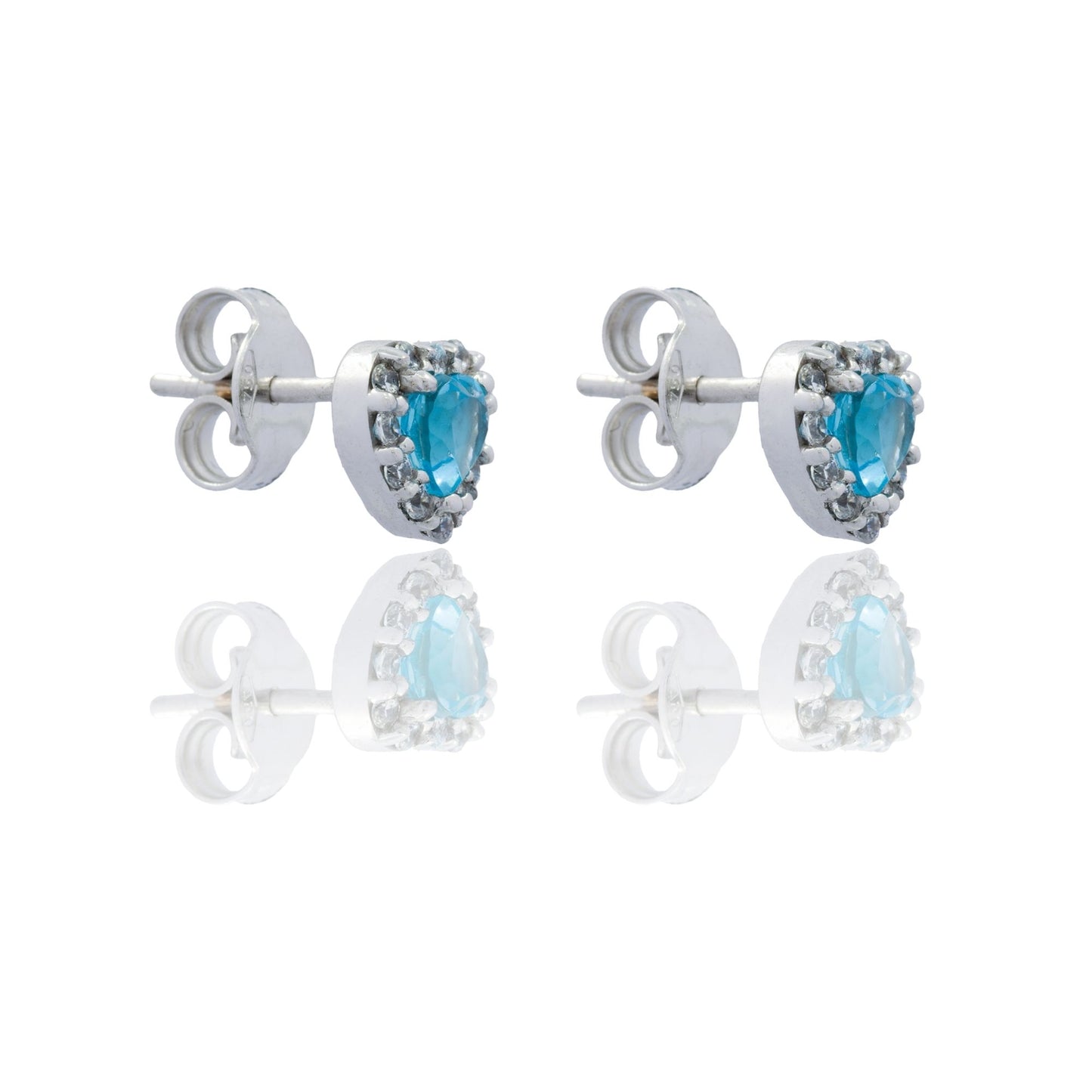 ORECCHINI DONNA TOPPA A CUORE CENTRO E CONTORNO