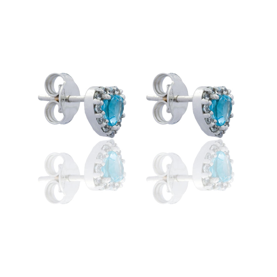 ORECCHINI DONNA TOPPA A CUORE CENTRO E CONTORNO