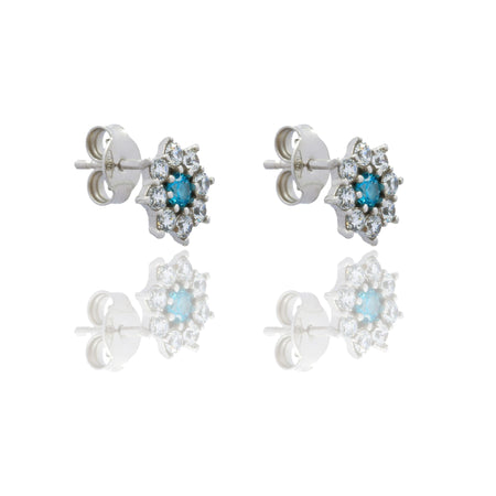 ORECCHINI DONNA TOPPA FIORE CENTRO E CONTORNO