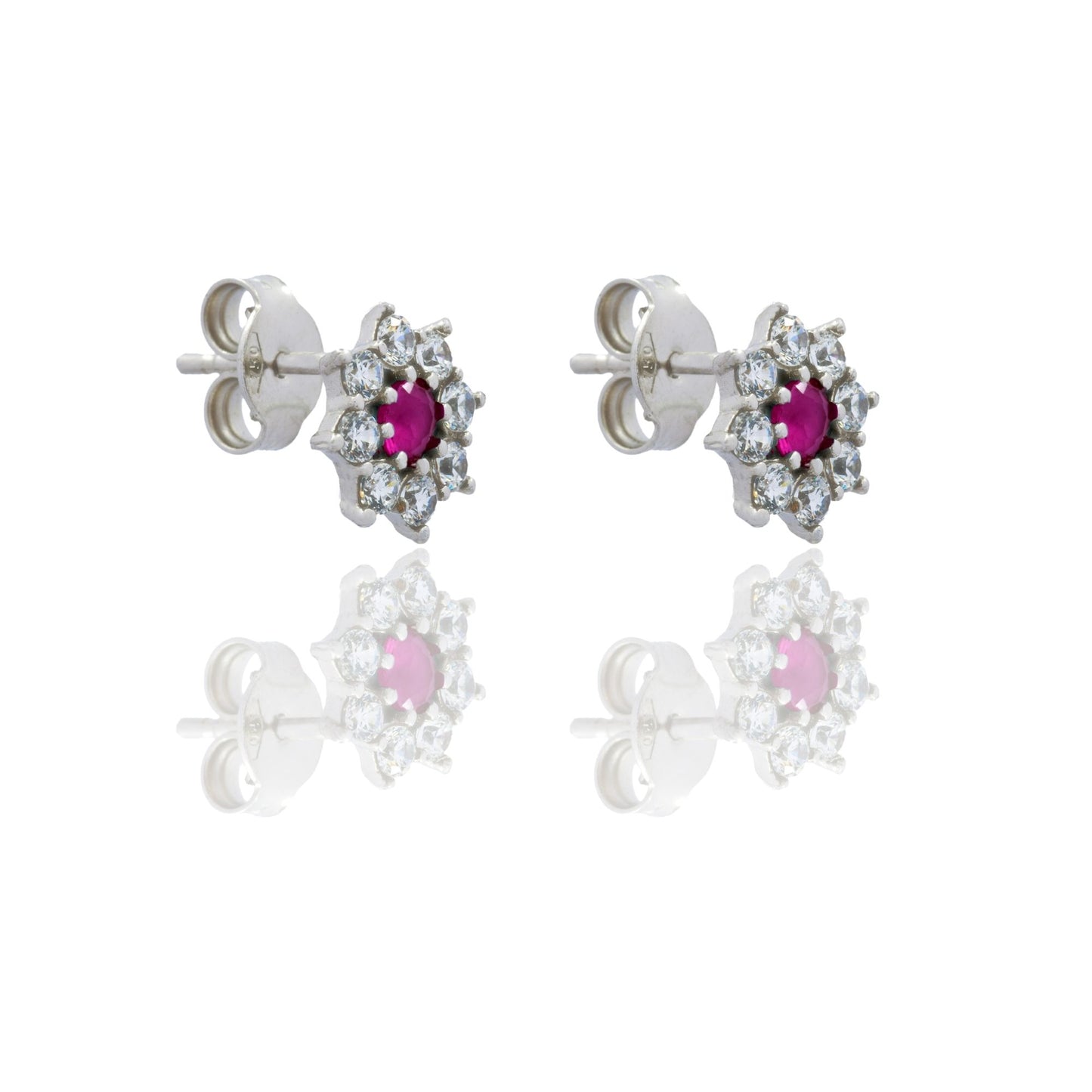 ORECCHINI DONNA TOPPA FIORE CENTRO E CONTORNO