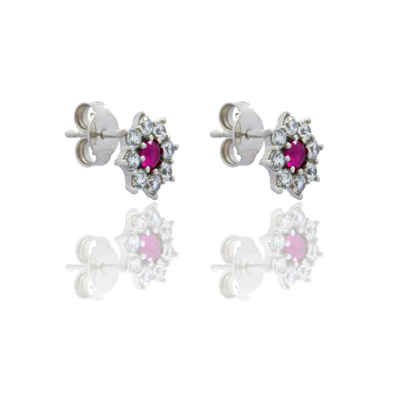 ORECCHINI DONNA TOPPA FIORE CENTRO E CONTORNO