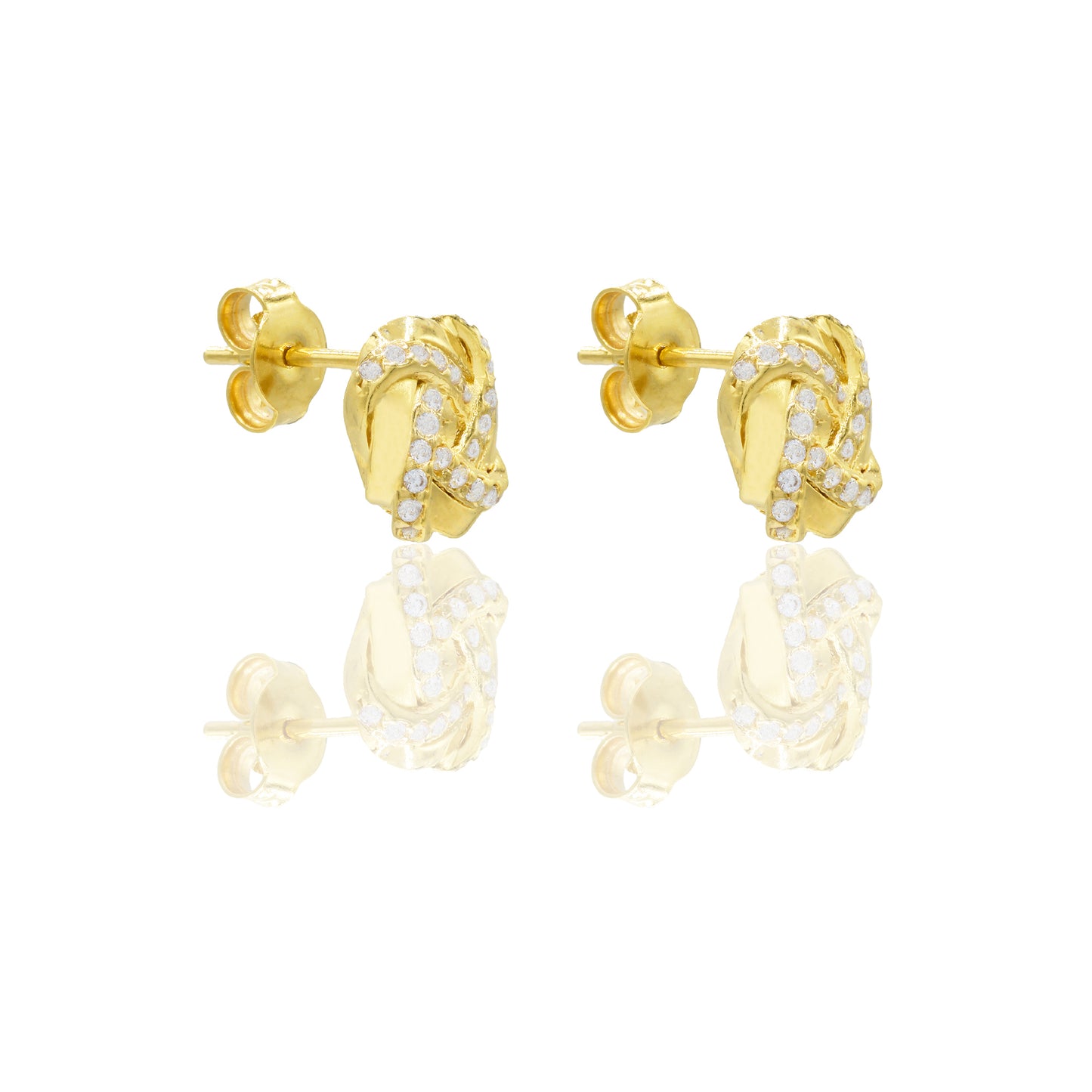 ORECCHINI DONNA DONNA BOTTONE INTRECCIATO