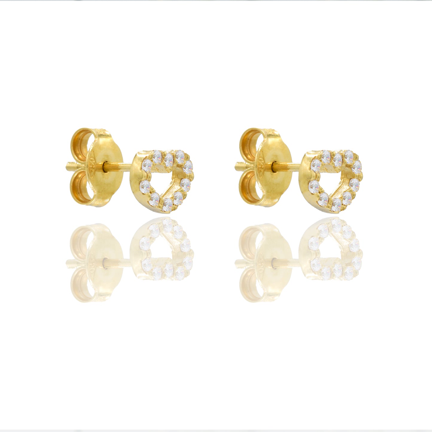 ORECCHINI DONNA CONTORNO CUORE PAVE'