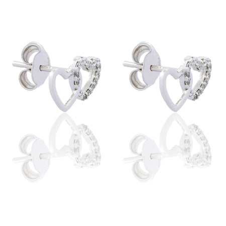 ORECCHINI DONNA CUORI INTRECCIATI A LOBO