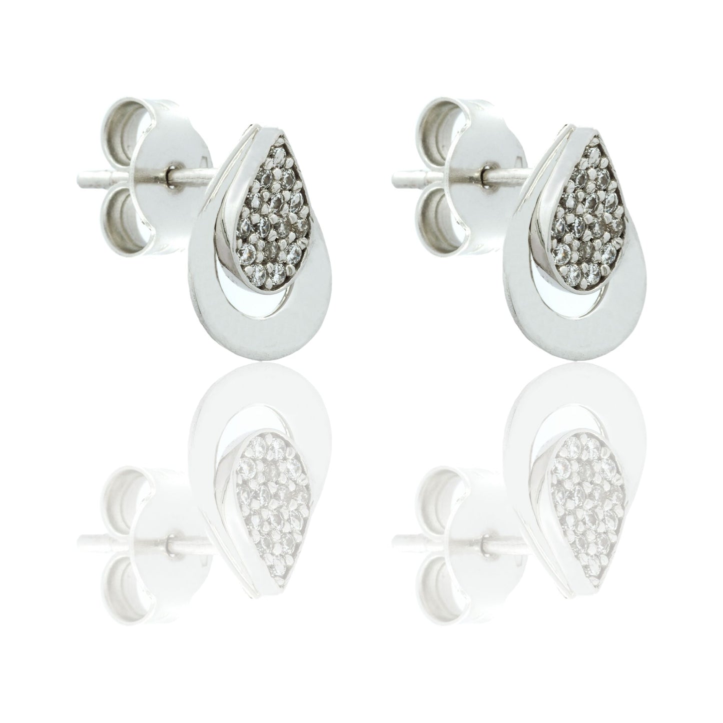 ORECCHINI DONNA GOCCIA CON CONTORNO ASIMMETRICO