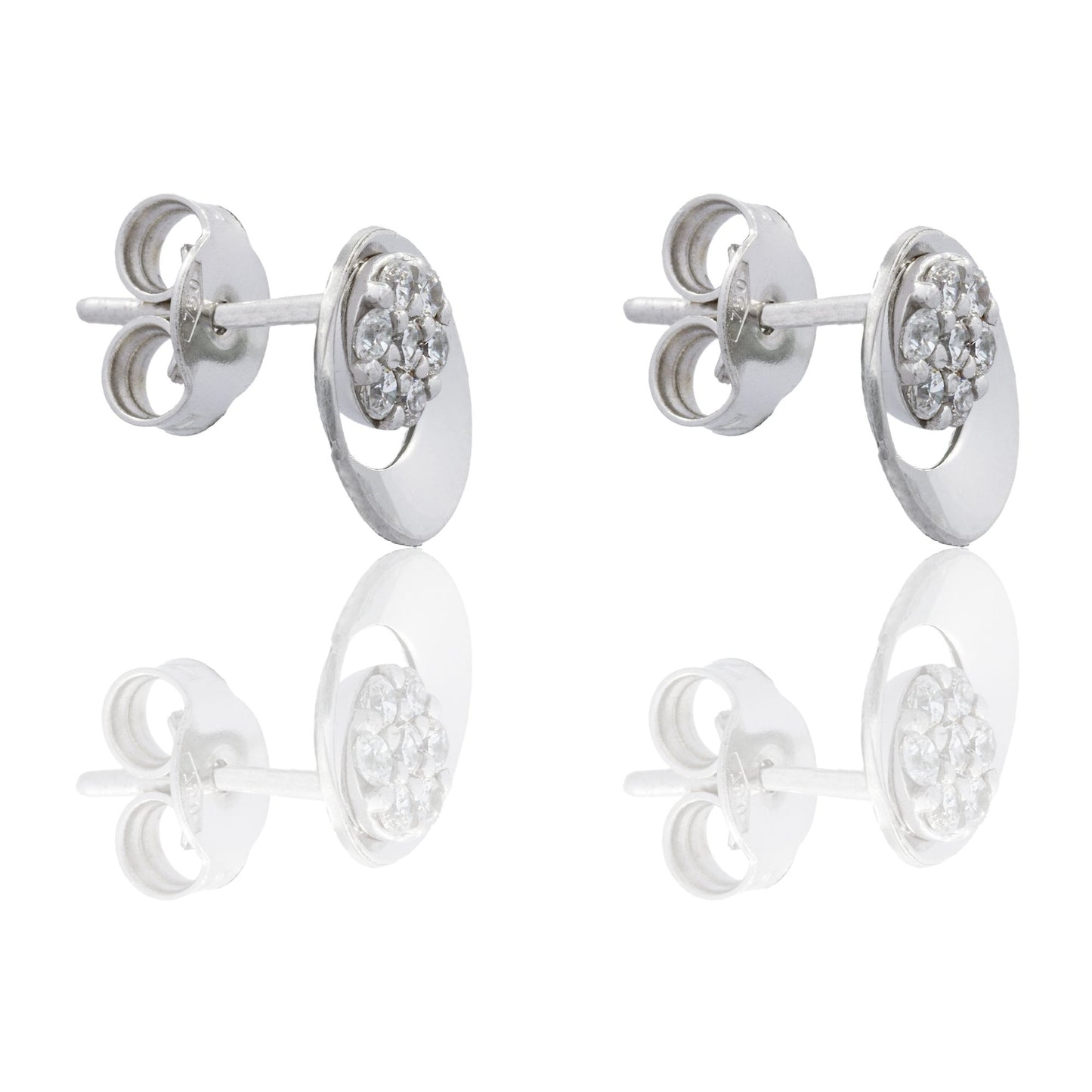 ORECCHINI DONNA CERCHIO CON CONTORNO ASIMMETRICO