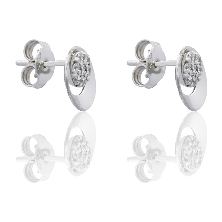 ORECCHINI DONNA CERCHIO CON CONTORNO ASIMMETRICO