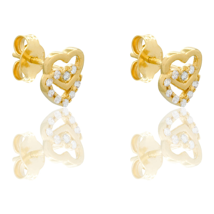 ORECCHINI DONNA DONNA CUORI FORATI A LOBO