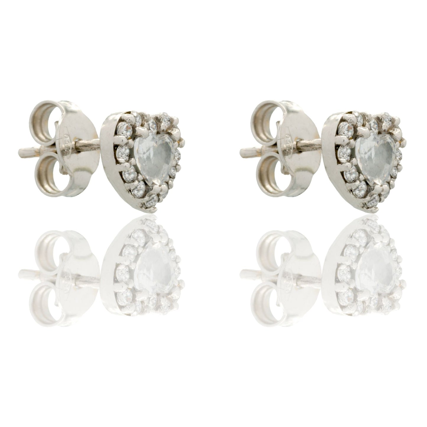 ORECCHINI DONNA CUORE A LOBO CENTRO E CONTORNO