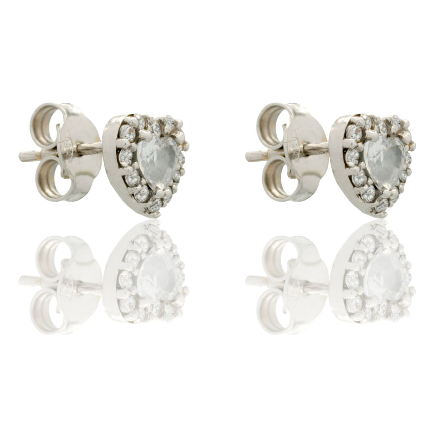 ORECCHINI DONNA CUORE A LOBO CENTRO E CONTORNO