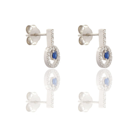 ORECCHINI DONNA DONNA CERCHIO PENDENTE CON PIETRA CENTRALE