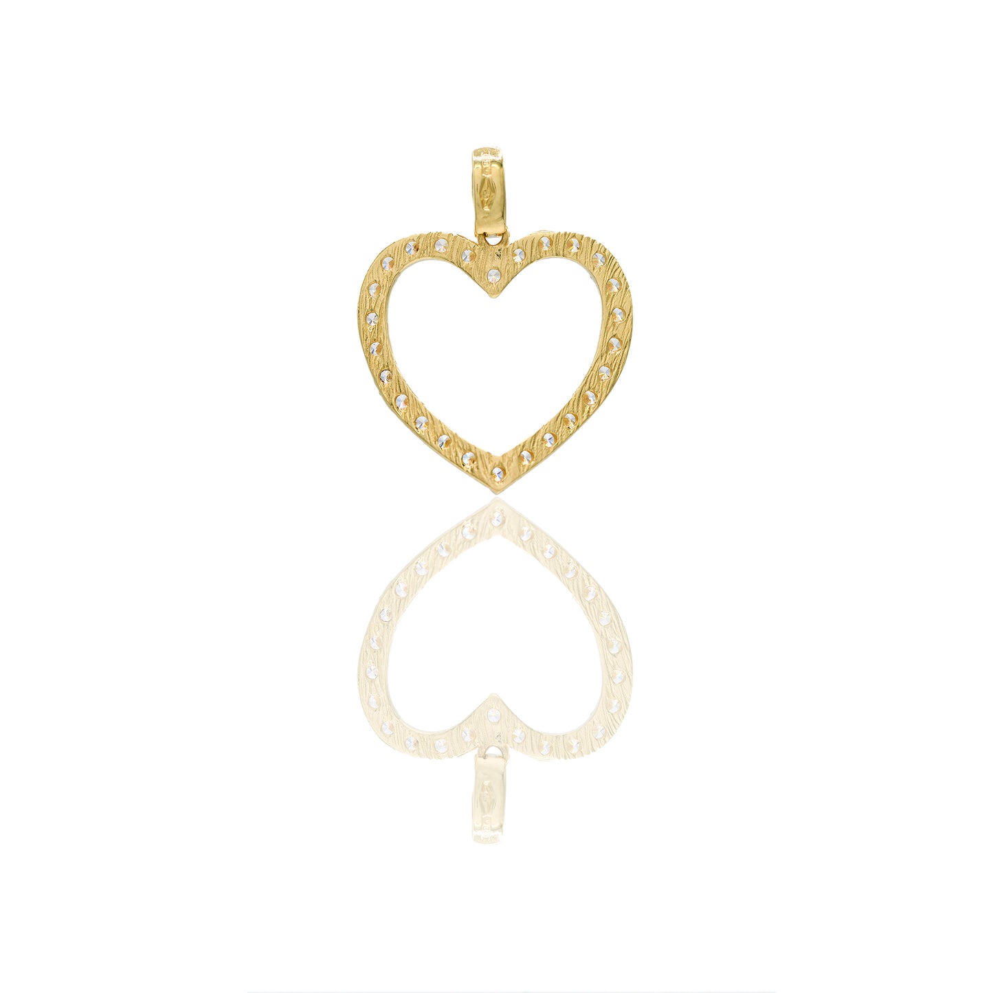 CIONDOLO DONNA CUORE TRAFORATO PAVE'