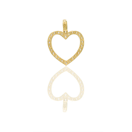 CIONDOLO DONNA CUORE TRAFORATO PAVE'