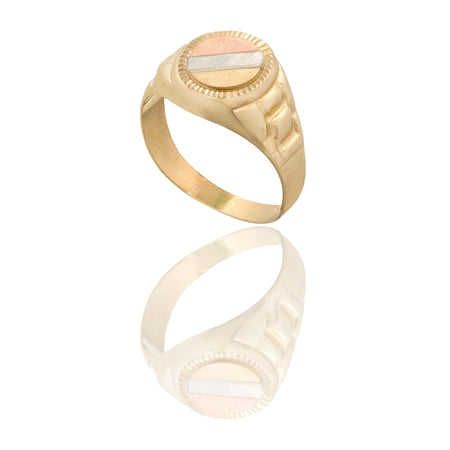 ANELLO UOMO SCUDO TONDO