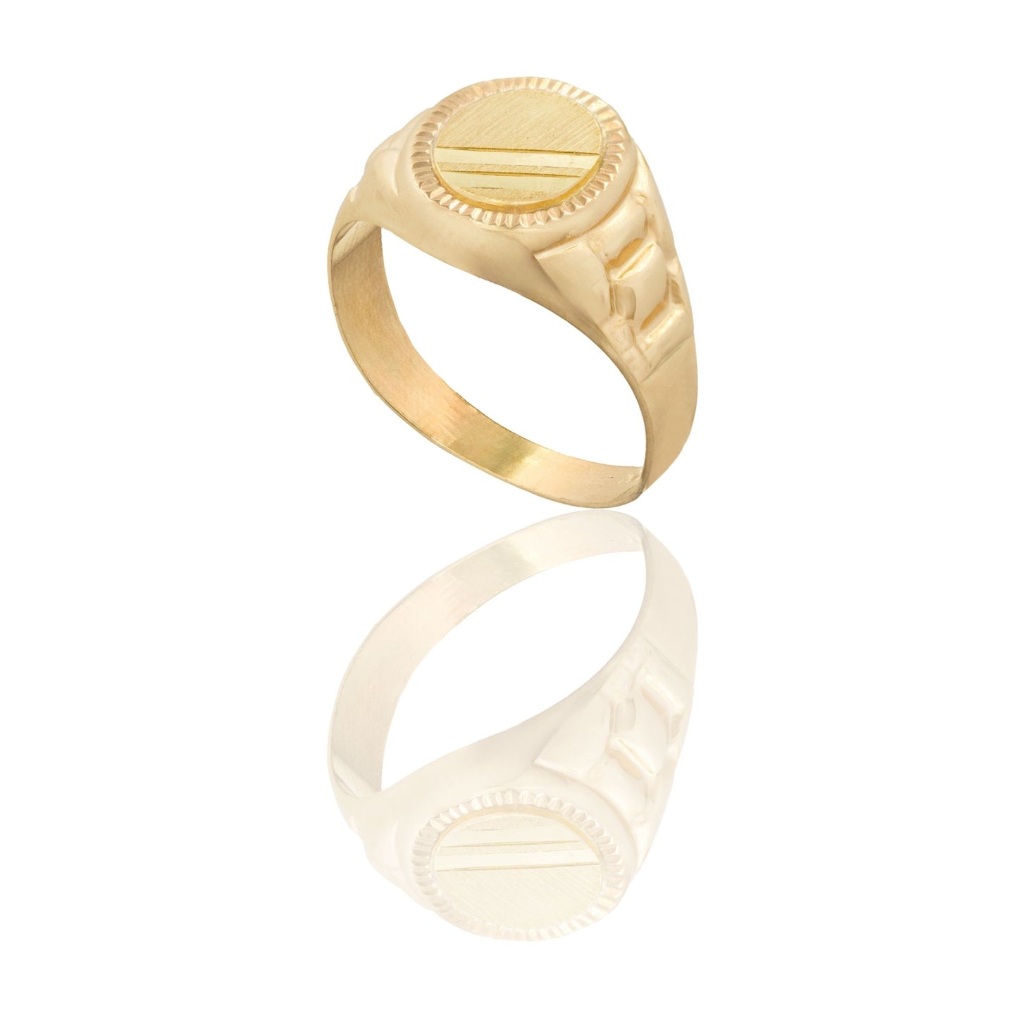 ANELLO UOMO SCUDO TONDO