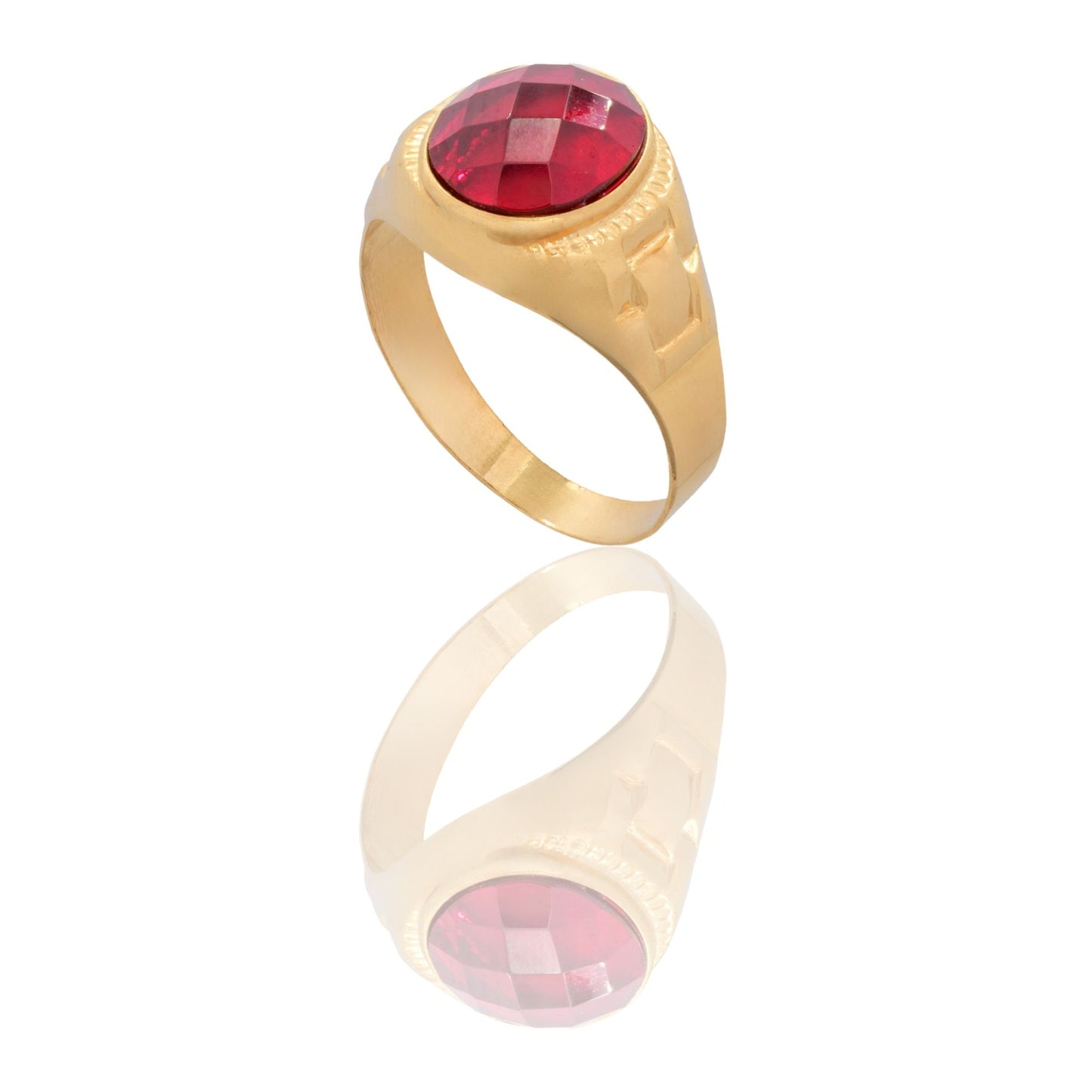 ANELLO UOMO SCUDO TONDO