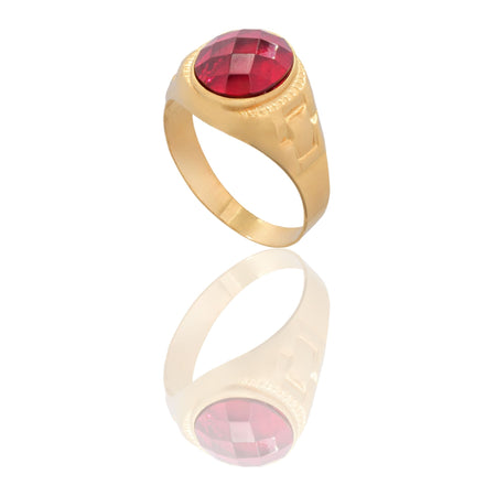 ANELLO UOMO SCUDO TONDO
