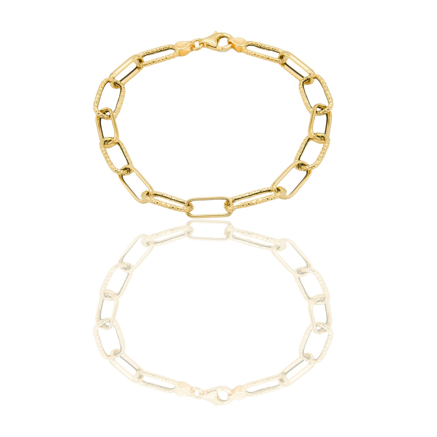 Bracciali Oro Giallo Oro 18 carati maglie fantasia Solo oro 19cm x 0,5cm